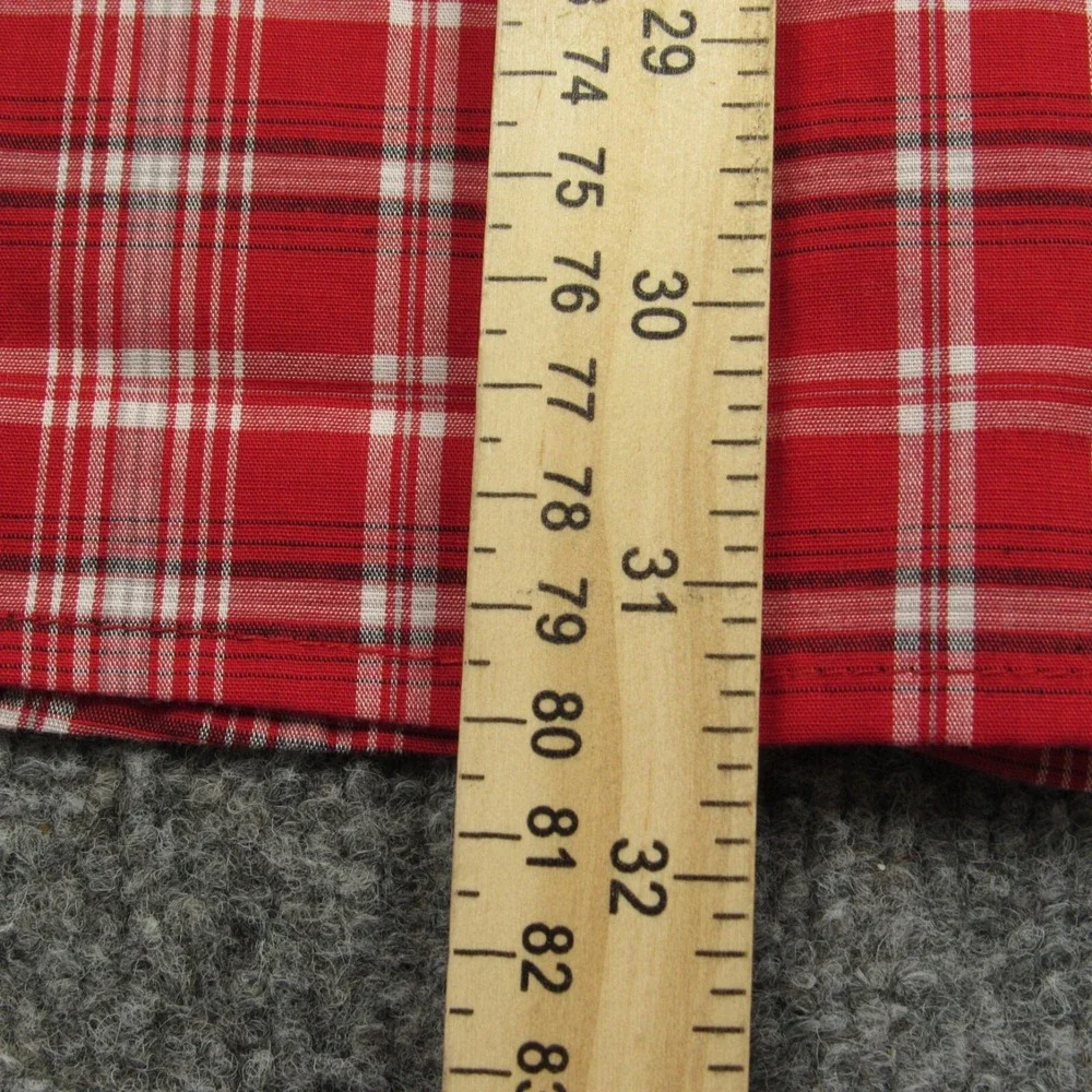 Wrangler Shirt Men Extra Extra Large Red Plaid Pearl Snap Western Cowboy Country - Picture 7 of 7